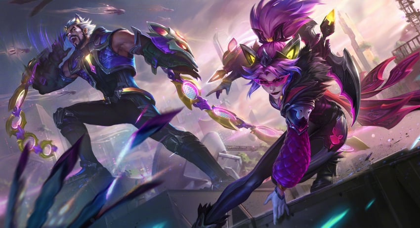 vayne, sylas, battle wolf sylas, and battle bat vayne (league of legends)