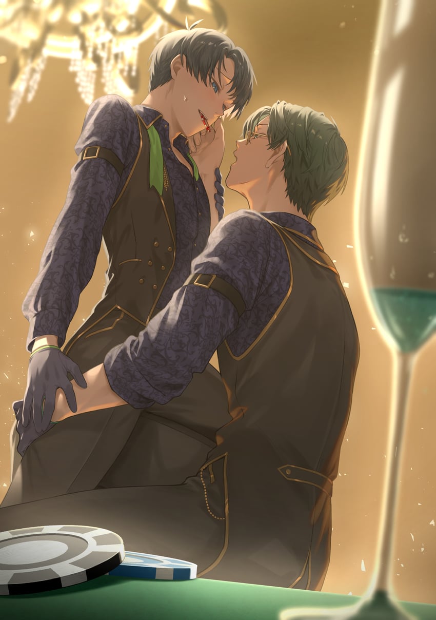 isagi yoichi and itoshi rin (blue lock) drawn by udality