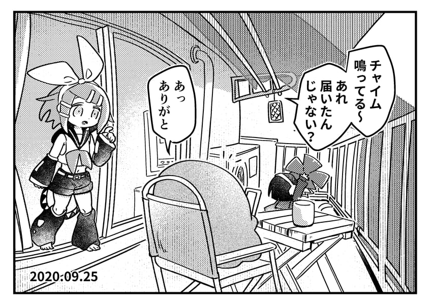 kagamine rin and nene nene (original and 2 more) drawn by tokita_(jyabarachan)