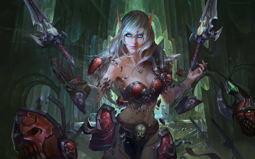death knight (warcraft and 1 more) drawn by chenbo