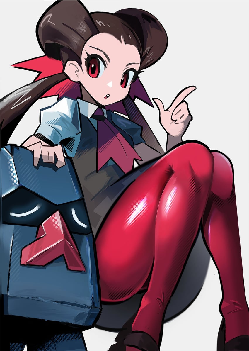 roxanne and nosepass (pokemon and 1 more) drawn by shakeeeeeeeee