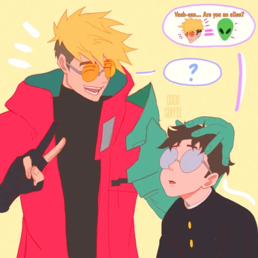takakura ken and vash the stampede (dandadan and 1 more) drawn by mccaofficial