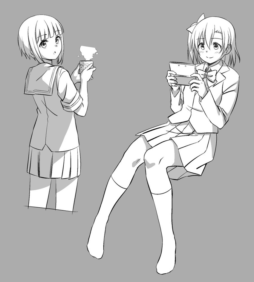 kosaka honoka and kosaka yukiho (love live! and 1 more) drawn by pas_(paxiti)