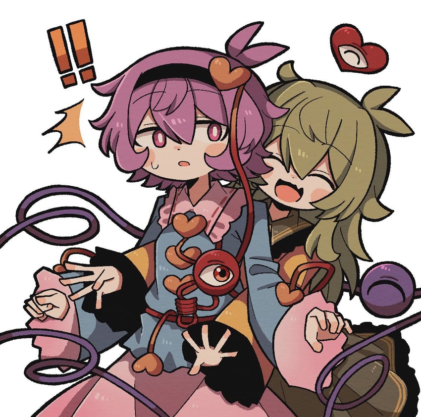 komeiji koishi and komeiji satori (touhou) drawn by zunusama