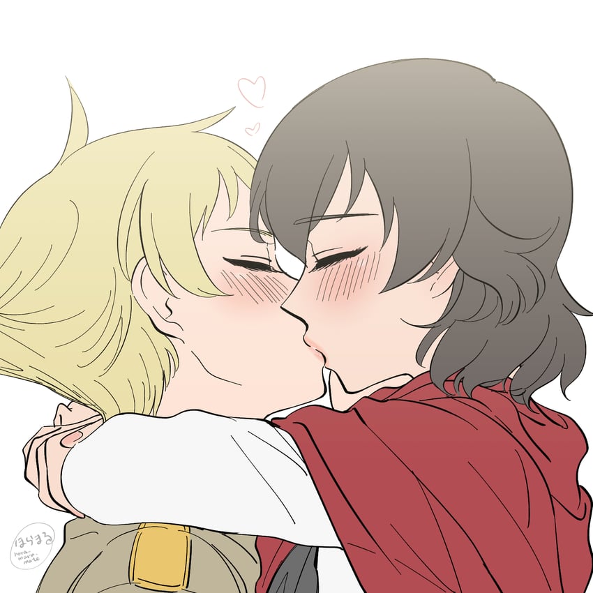 erwin and caesar (girls und panzer) drawn by hora_maru_mate