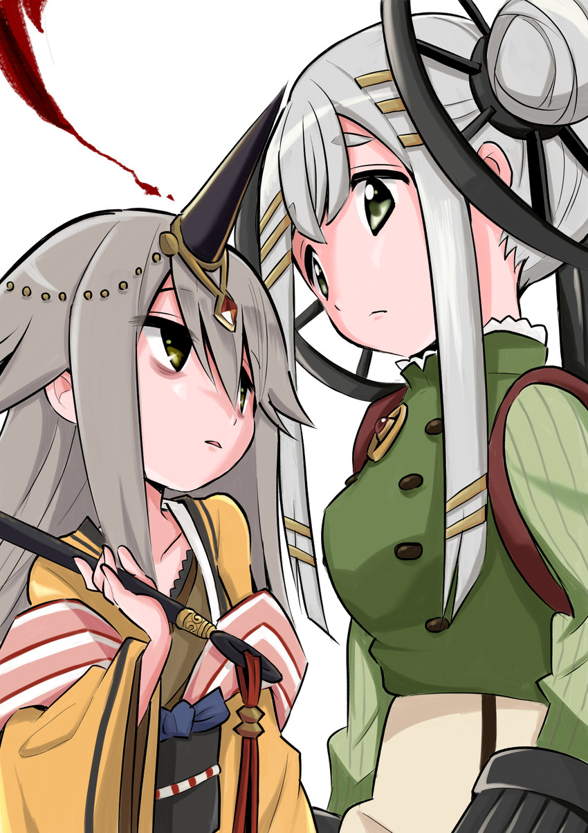 kureha yuna and kagura san (mahou shoujo madoka magica and 1 more) drawn by qururu