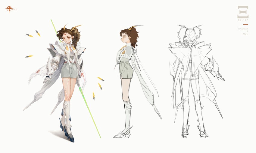 xi gundam (gundam and 1 more) drawn by saber_beam