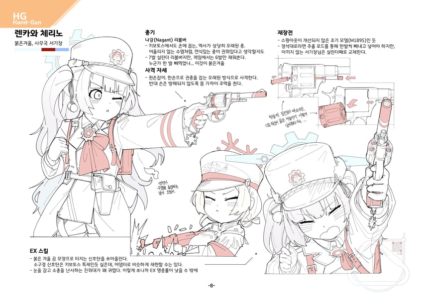 cherino and red winter guard (blue archive) drawn by flukhan
