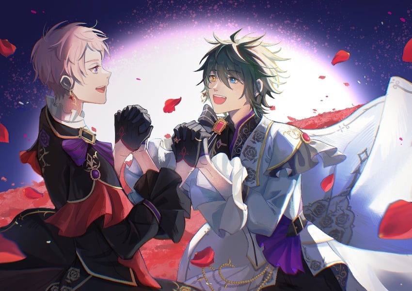 kagehira mika and itsuki shu (ensemble stars!) drawn by tianxiadiyishuai