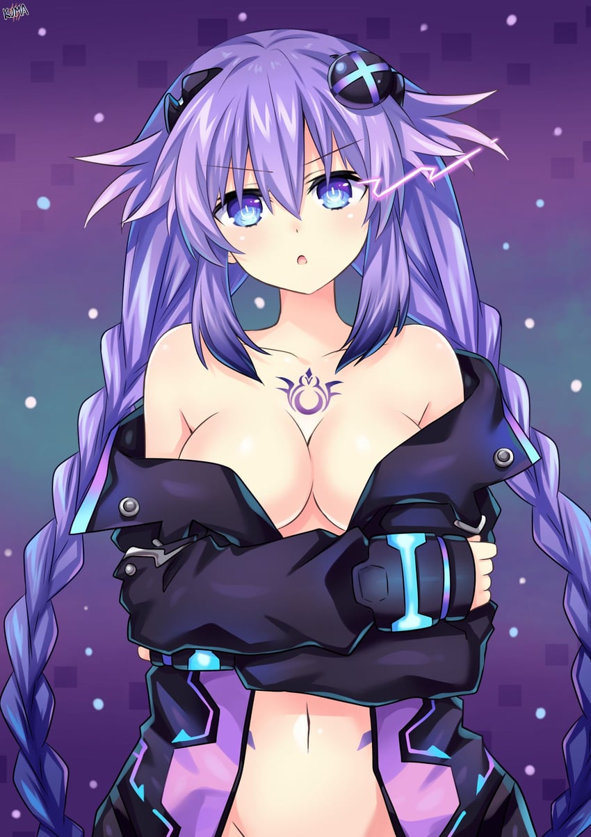 purple heart (neptune and 1 more) drawn by lewdkuma
