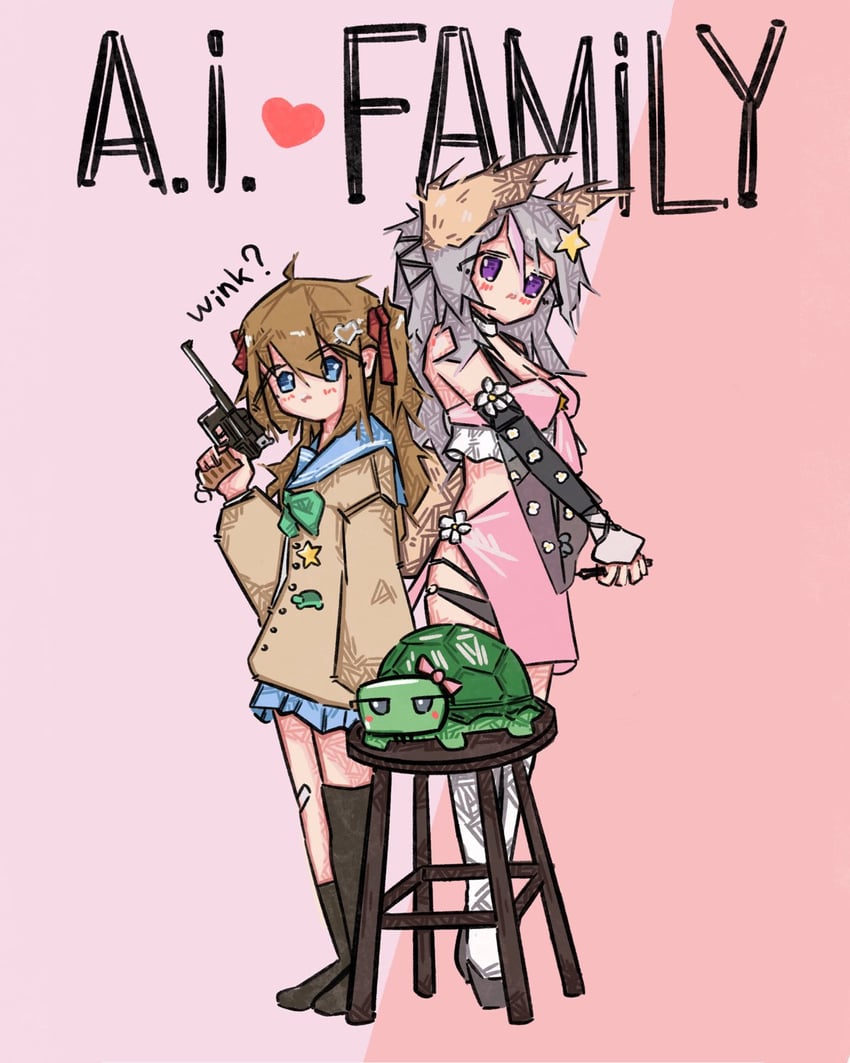 neuro-sama, annytf, and vedal987 (indie virtual youtuber and 2 more) drawn by muvjrtukk