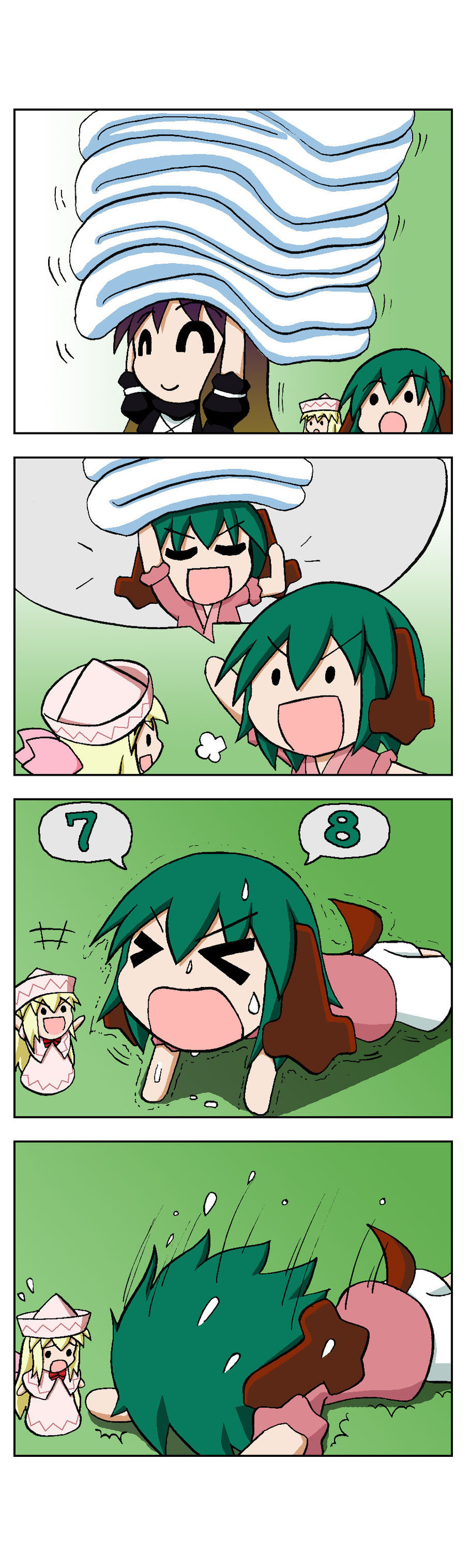 hijiri byakuren, kasodani kyouko, and lily white (touhou) drawn by rakugaki-biyori