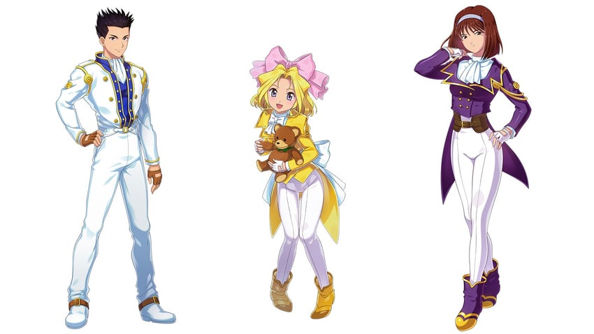 kanzaki sumire, iris chateaubriand, oogami ichirou, and jean-paul (sakura taisen and 1 more)