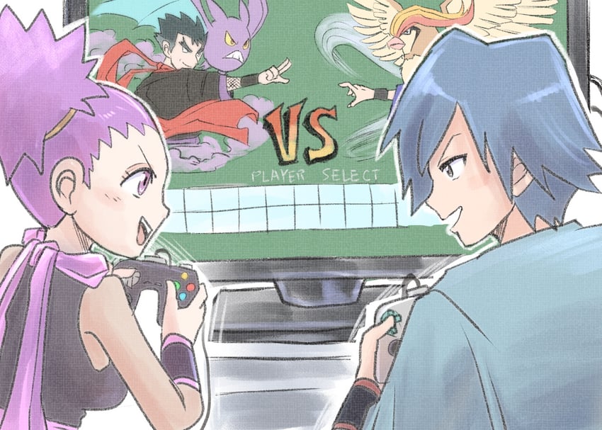 pidgeot, crobat, falkner, janine, and koga (pokemon and 1 more) drawn by makita_(mugitya3776)