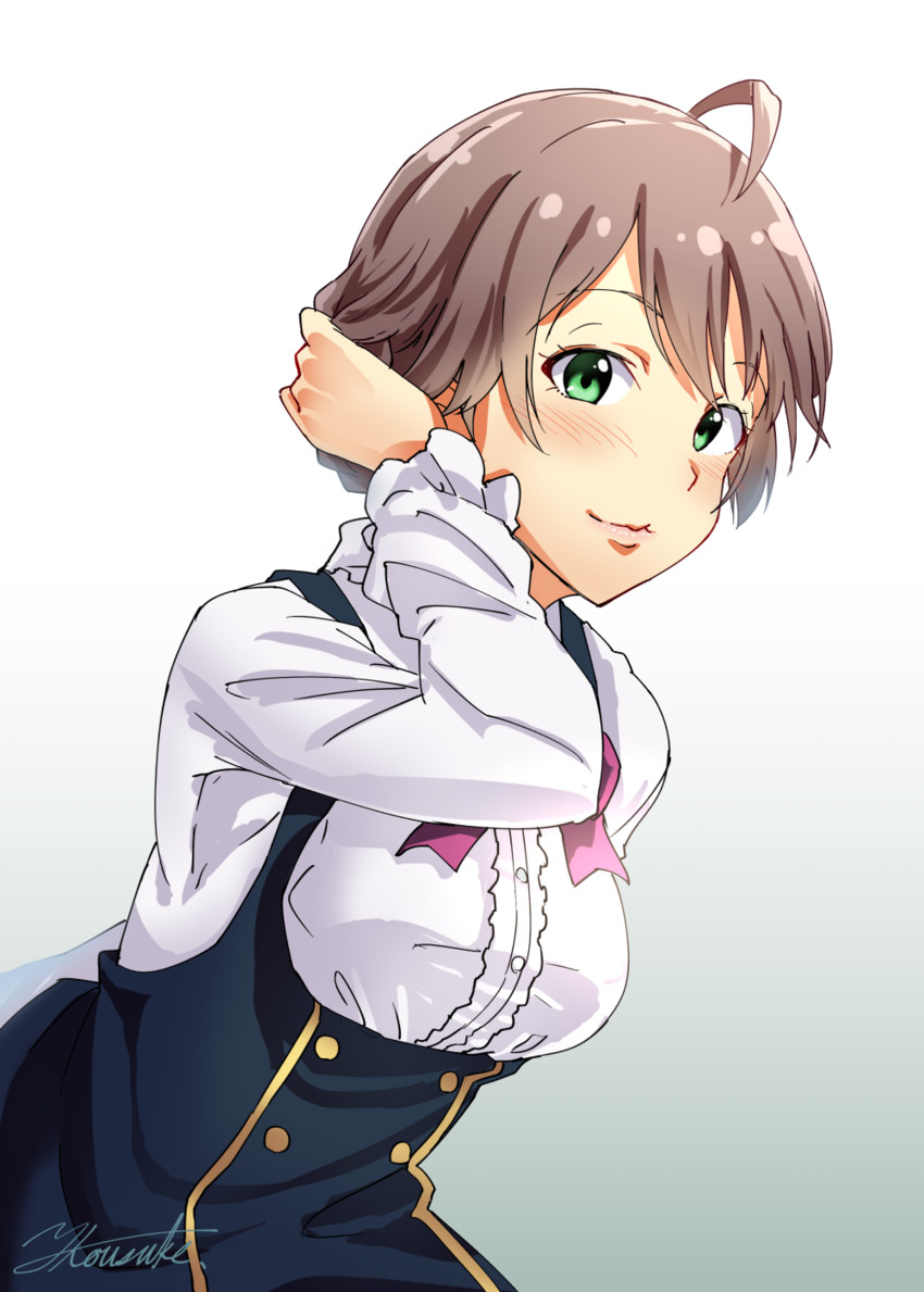 sakuramori kaori (idolmaster and 2 more) drawn by yanagita_kousuke