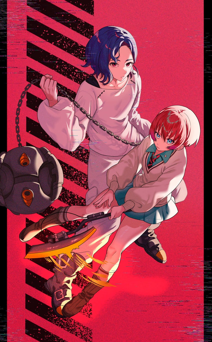amate yuzuriha and shuji ito (gundam and 1 more) drawn by satsuki_(popopomama_52)