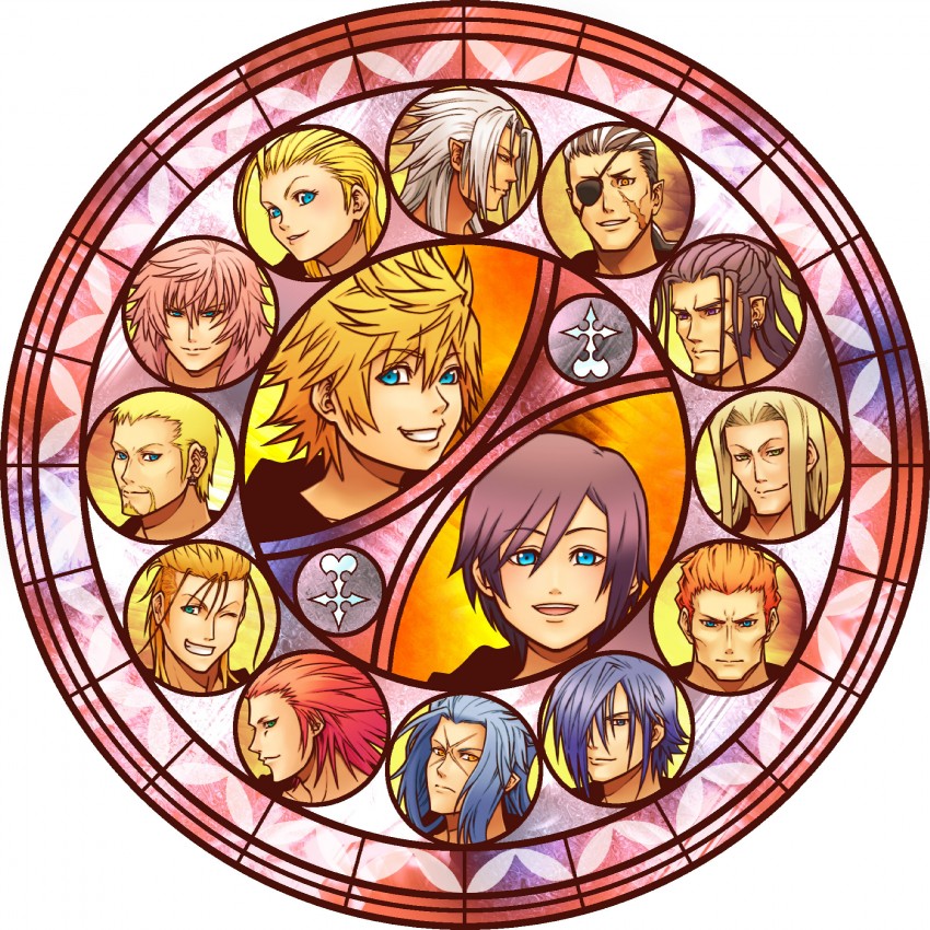 roxas, xion, axel, xemnas, saix, and 9 more (kingdom hearts and 1 more) drawn by banana_gyuunyuu