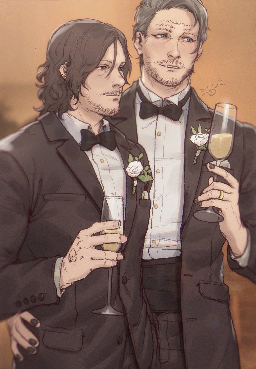 sam porter bridges and higgs (death stranding) drawn by hamms_hamss