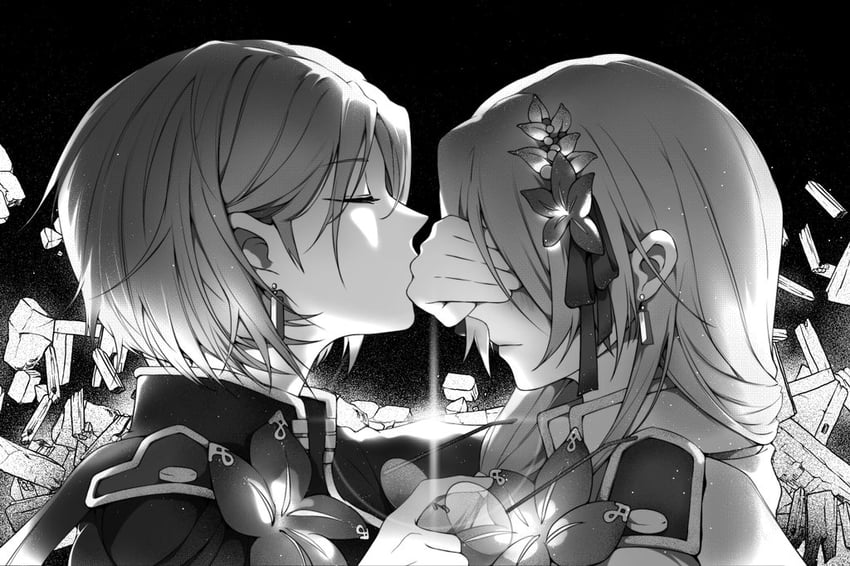 kayamori ruka and izumi yuki (heaven burns red) drawn by arkingyork