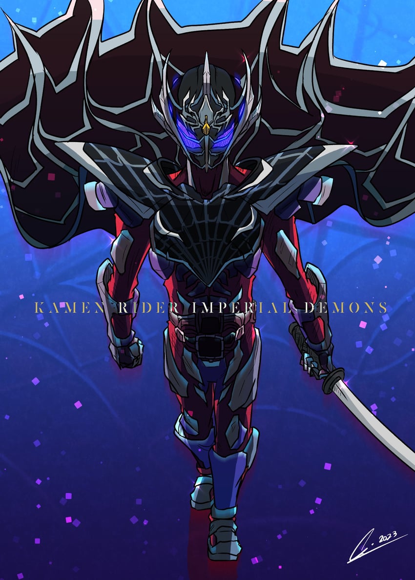 kamen rider imperial demons (kamen rider and 2 more) drawn by emeruga