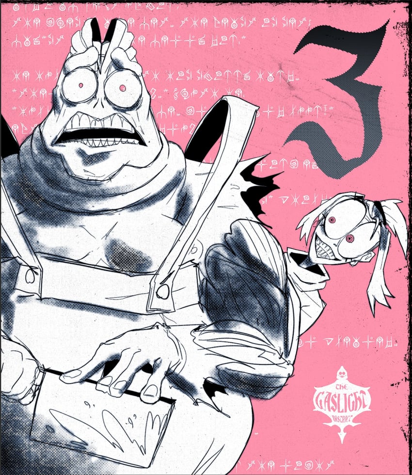 melancholy hill and ken the butcher (glitch productions and 1 more) drawn by fulltimeseagull