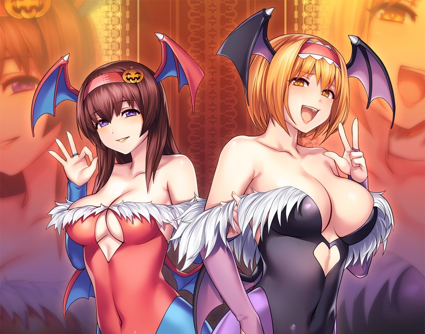 alice margatroid, morrigan aensland, lilith, ichigo, and hinase (touhou and 2 more) drawn by tarmo