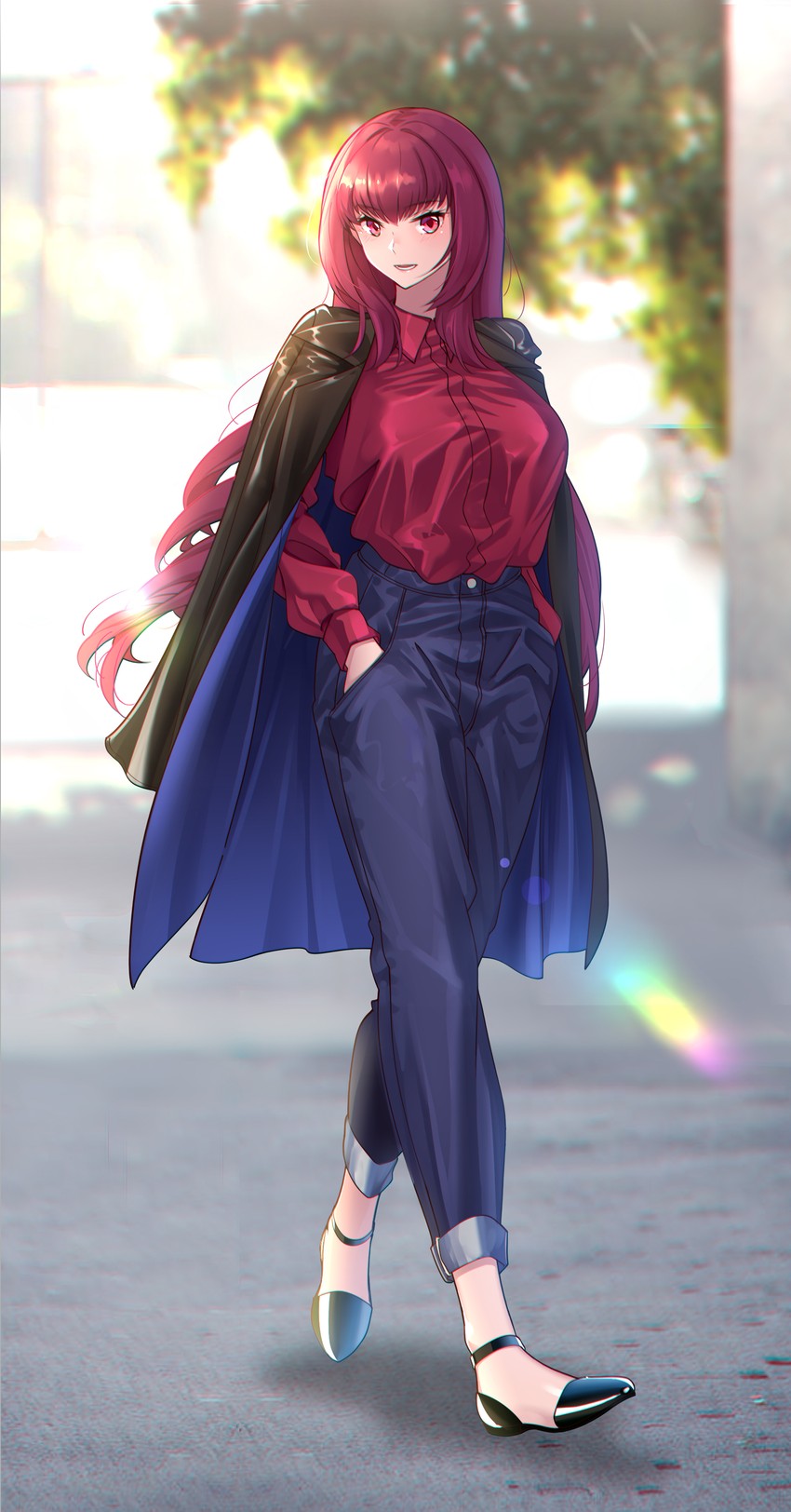 scathach (fate and 1 more) drawn by shijie_jianfa