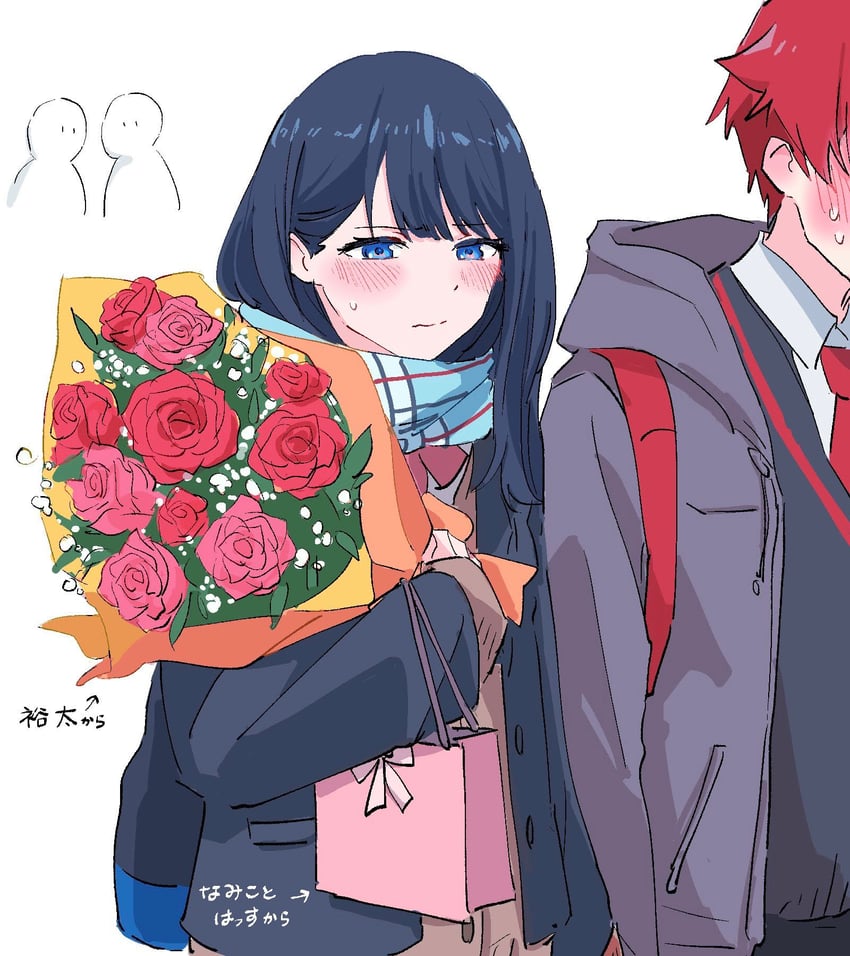 takarada rikka and hibiki yuuta (gridman universe) drawn by himagosan
