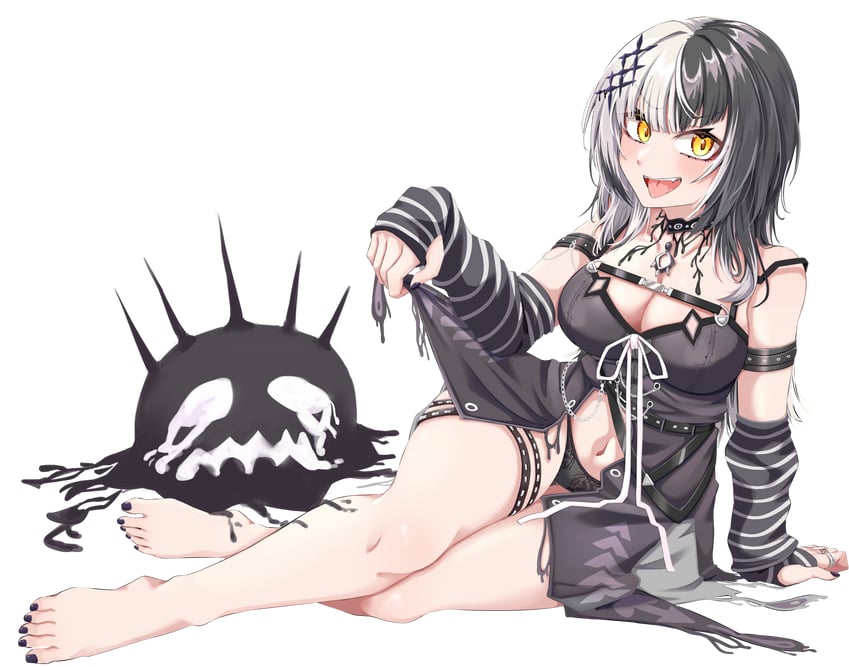 shiori novella and yorick (hololive and 1 more) drawn by mmneko