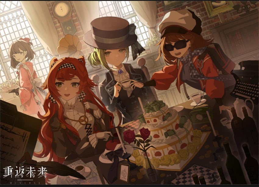 vertin, sonetto, regulus, apple, and satsuki (reverse:1999) drawn by meidi1016
