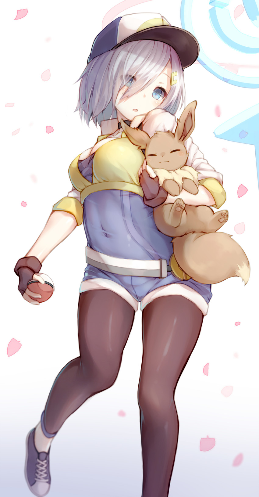hamakaze, eevee, and female protagonist (kantai collection and 2 more) drawn by katoroku