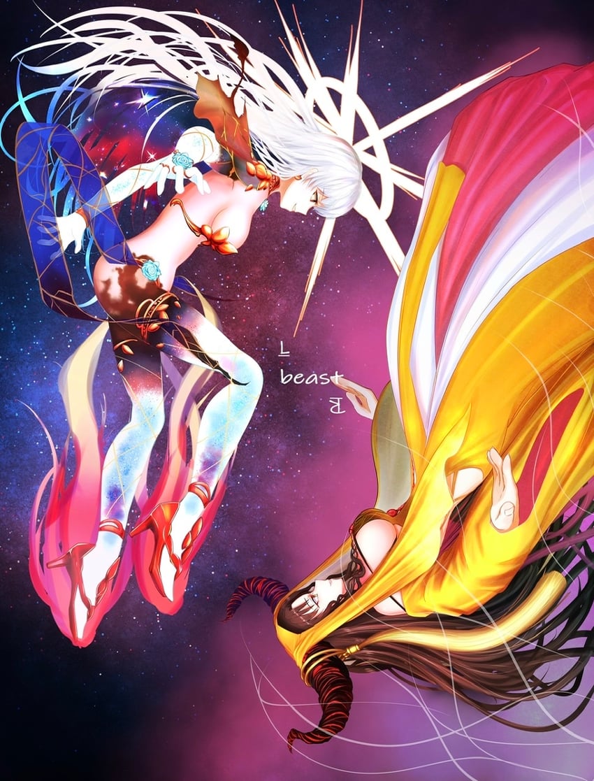 sessyoin kiara and kama (fate and 1 more) drawn by guchagucha