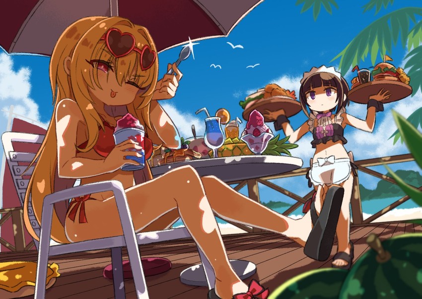 shirayuki chiyo and kurosaki chitose (idolmaster and 1 more) drawn by taru_haru