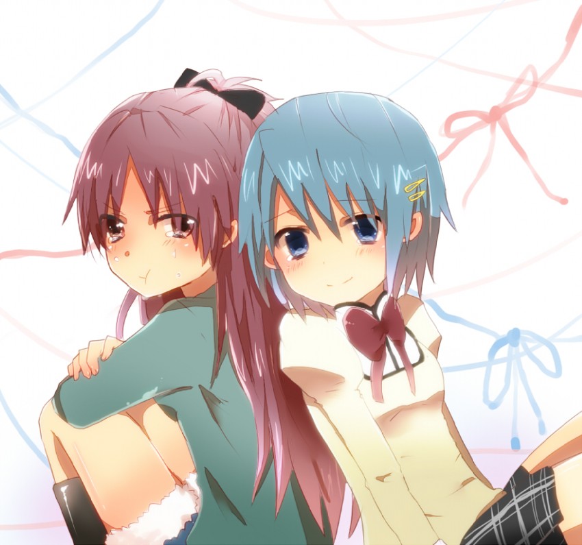 miki sayaka and sakura kyoko (mahou shoujo madoka magica) drawn by 00520