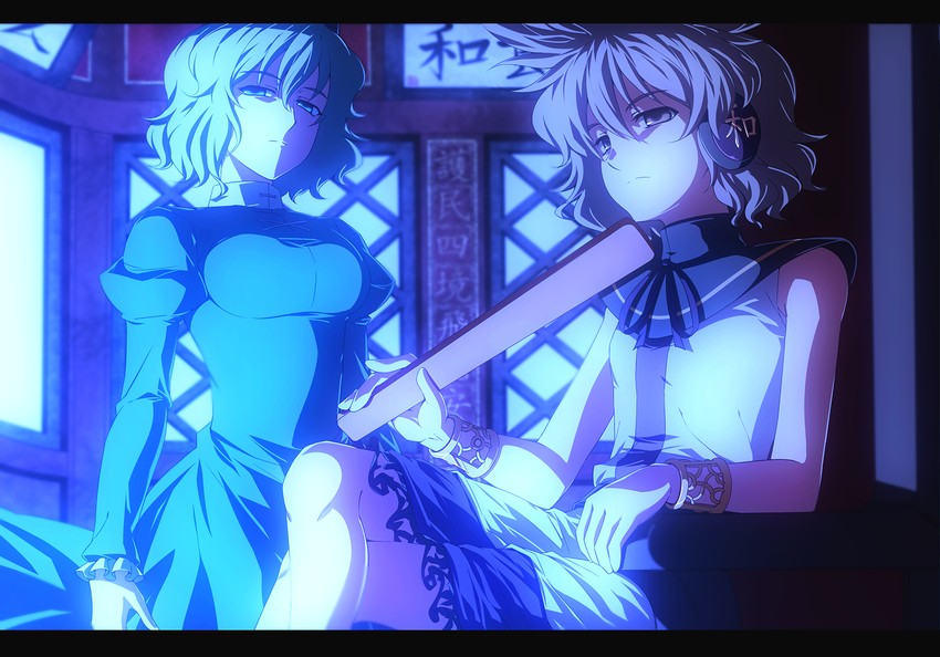 toyosatomimi no miko and soga no tojiko (touhou) drawn by isa