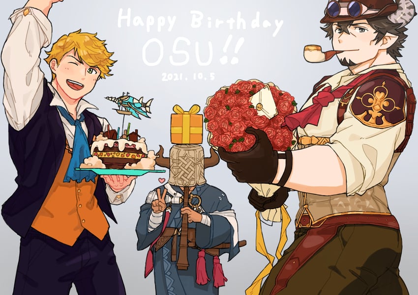 vane, barawa, and bakura (granblue fantasy) drawn by haishiba_ame