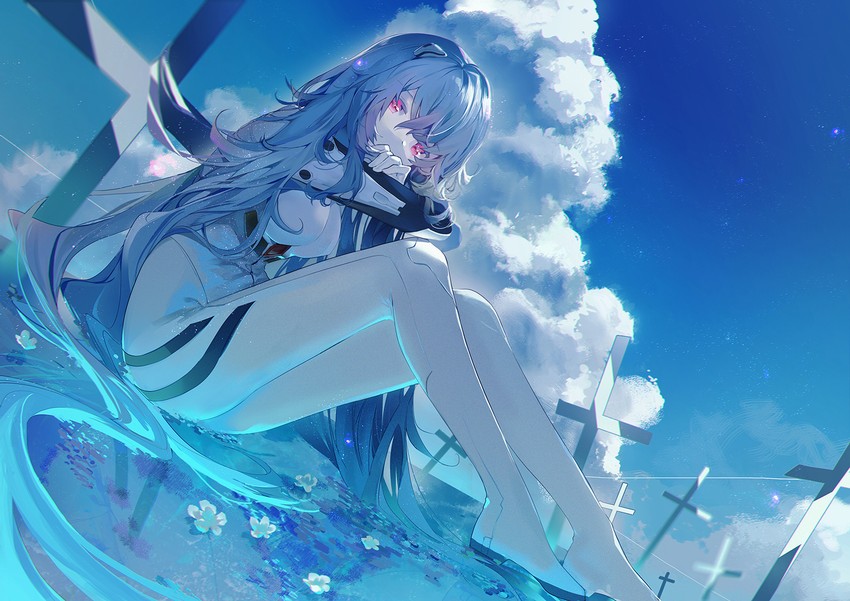 ayanami rei (neon genesis evangelion and 2 more) drawn by kita_(kitairoha)