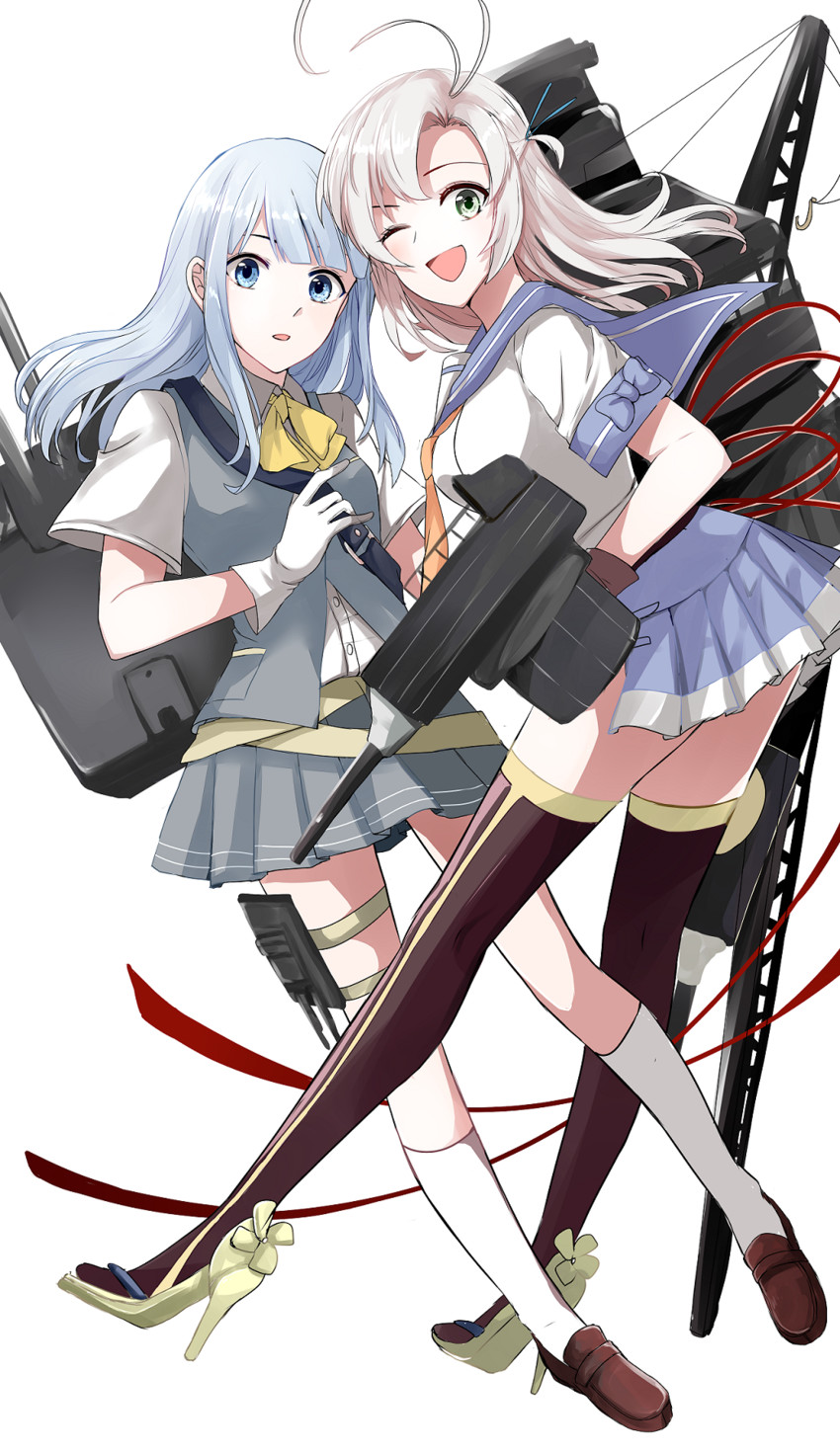 kinugasa, hatsukaze, and kinugasa kai ni (kantai collection) drawn by morinaga_miki