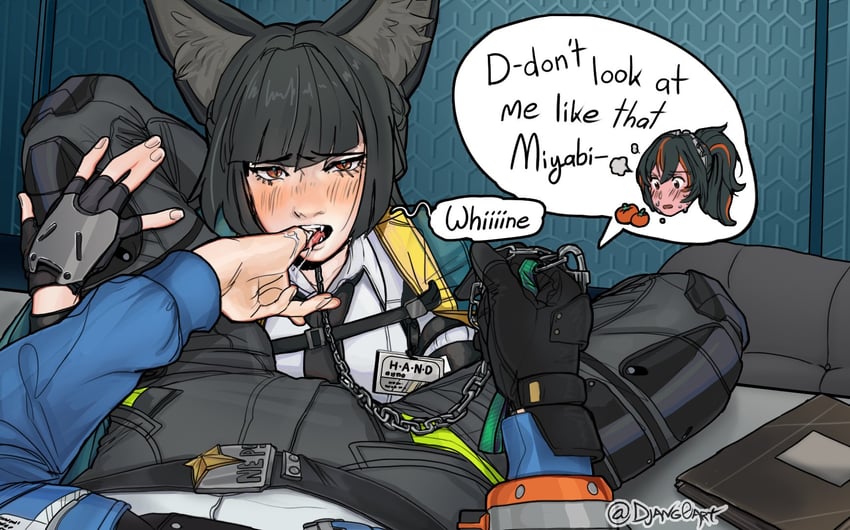 hoshimi miyabi and zhu yuan (zenless zone zero) drawn by djang0art
