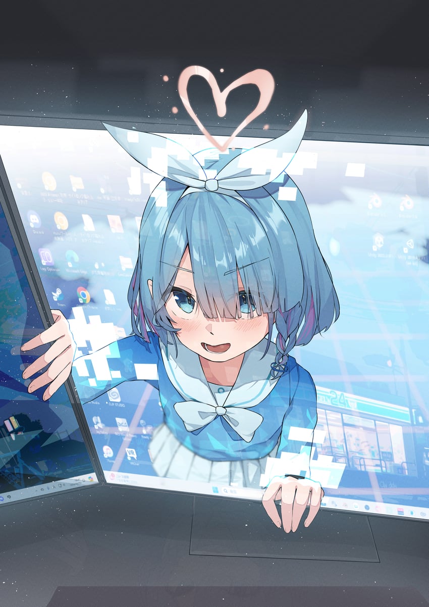 arona (blue archive and 2 more) drawn by kyawawa_1230
