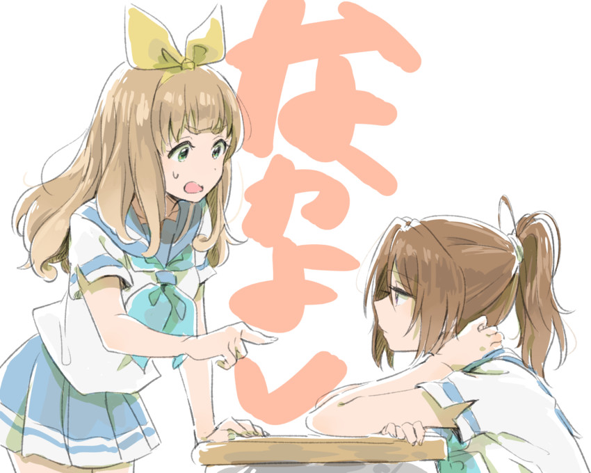 nakagawa natsuki and yoshikawa yuuko (hibike! euphonium) drawn by musshu_(omu001)
