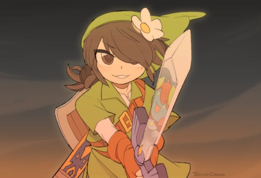 link, ganon, and temmie chang (original and 2 more) drawn by temmie_chang
