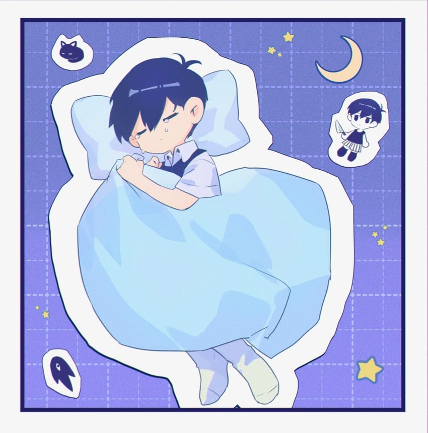 sunny, omori, something, and mewo (omori) drawn by shionty