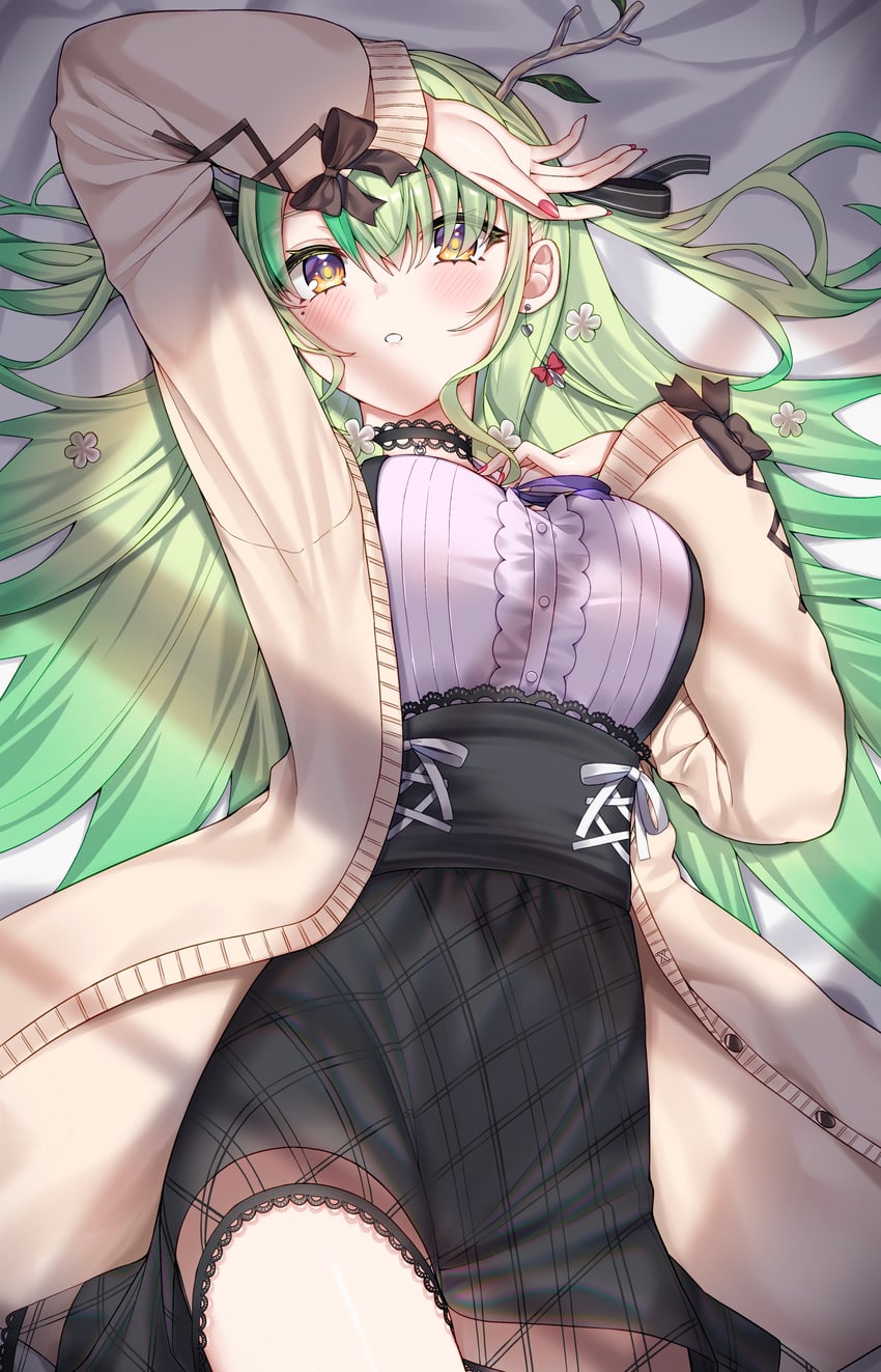 ceres fauna (hololive and 1 more) drawn by honeyhoppin