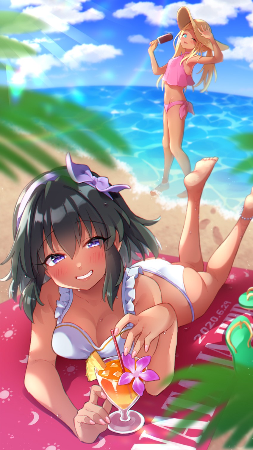 natalia and layla (idolmaster and 1 more) drawn by trente