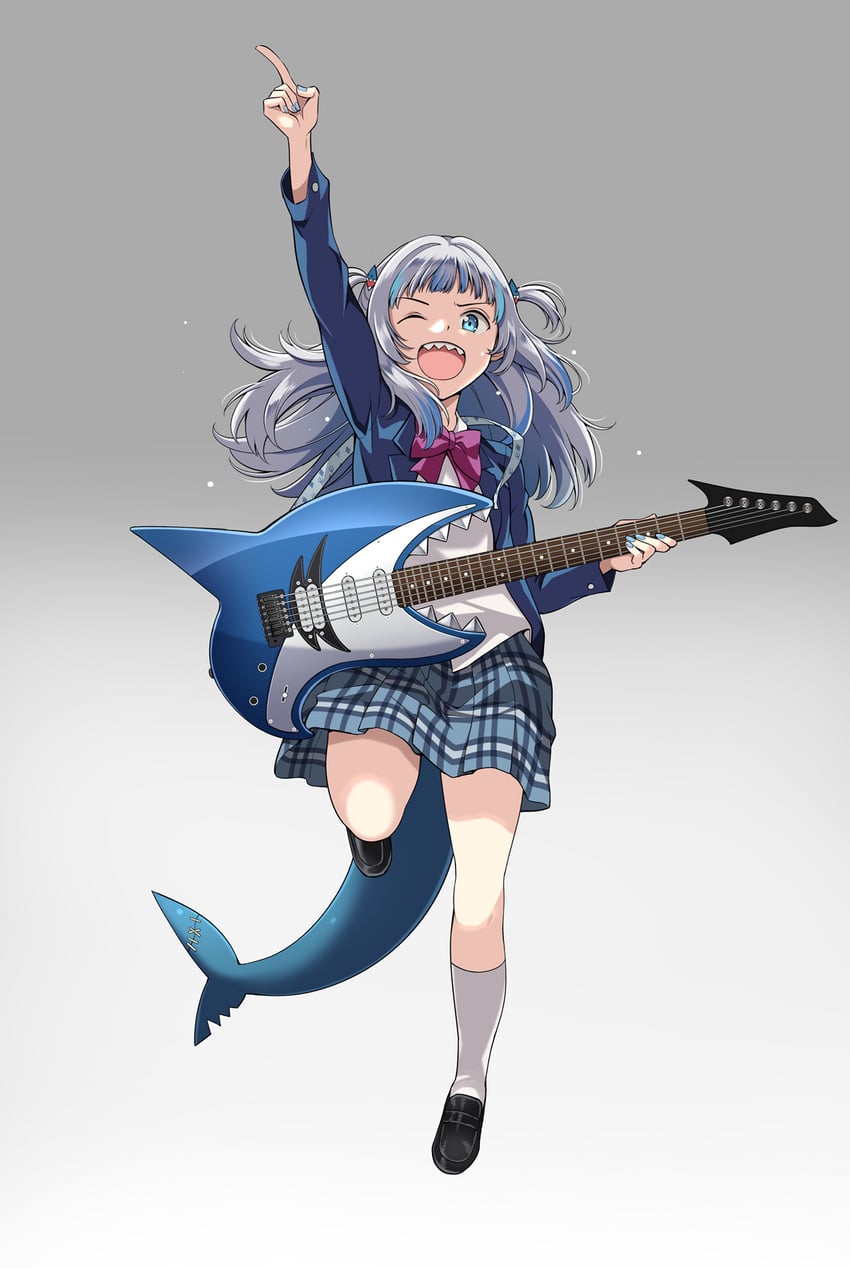 gawr gura (hololive and 1 more) drawn by sutemeto
