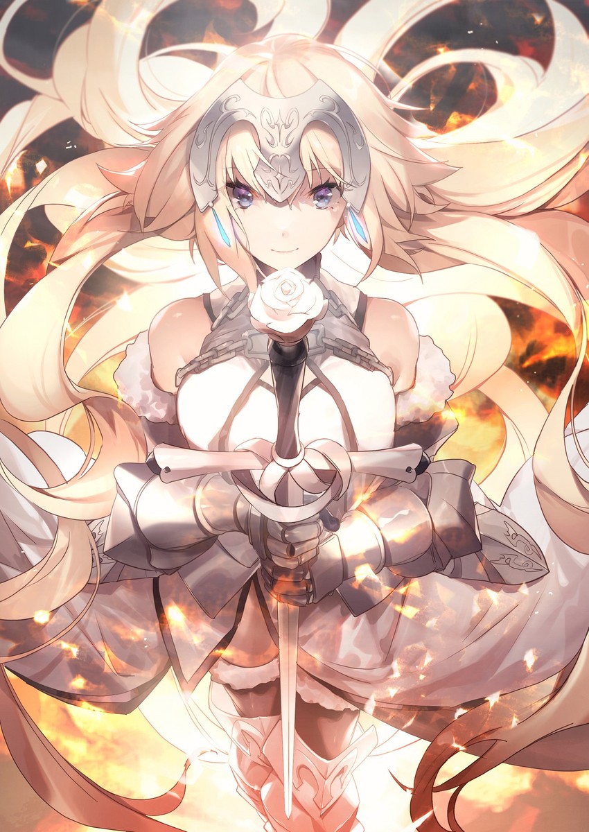 jeanne d'arc (fate and 2 more) drawn by no-kan