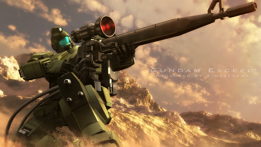 gm sniper (gundam and 1 more) drawn by s.hasegawa