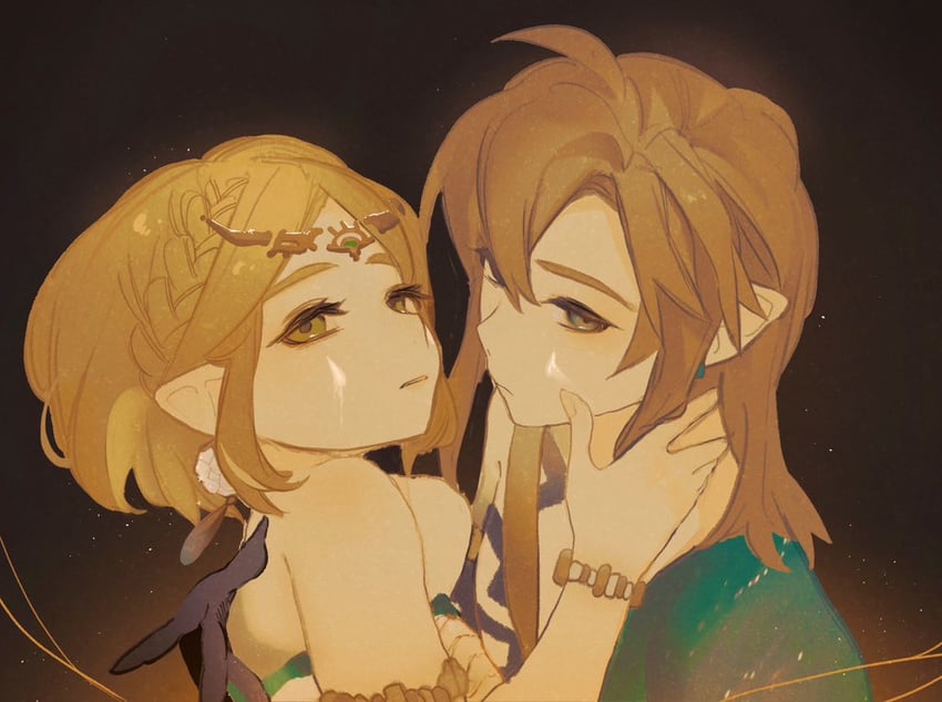 link and princess zelda (the legend of zelda and 1 more) drawn by shanodesu