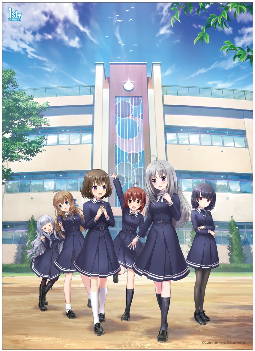 arimura shion, asahina nono, hiiragi tsumugi, yuuki miyaka, kira sayuri, and 1 more (alternative girls)